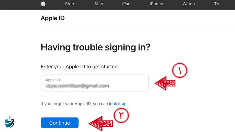 تغییر رمز عبور Apple ID