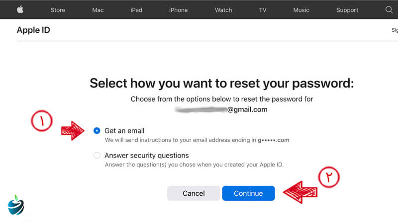تغییر رمز اپل آیدی بدون نیاز به اطلاعات از طریق ایمیل